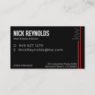 Cartão De Visita Nick Reynolds