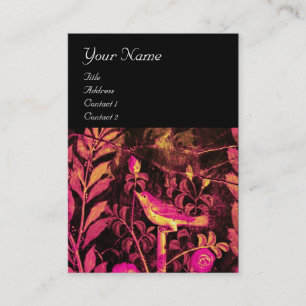 Cartão De Visita NIGHT COM MONOGRAMA ROSA, preto rosa Dourado