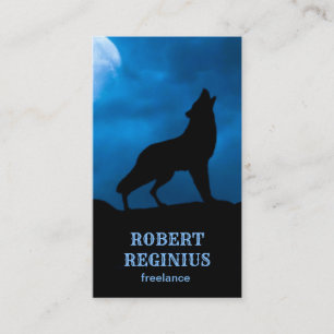 Cartão De Visita Night Wolf