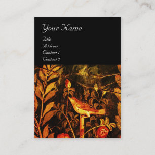 Cartão De Visita NIGHTINGUE COM MONOGRAMA ROSA, amarelo-preto verme