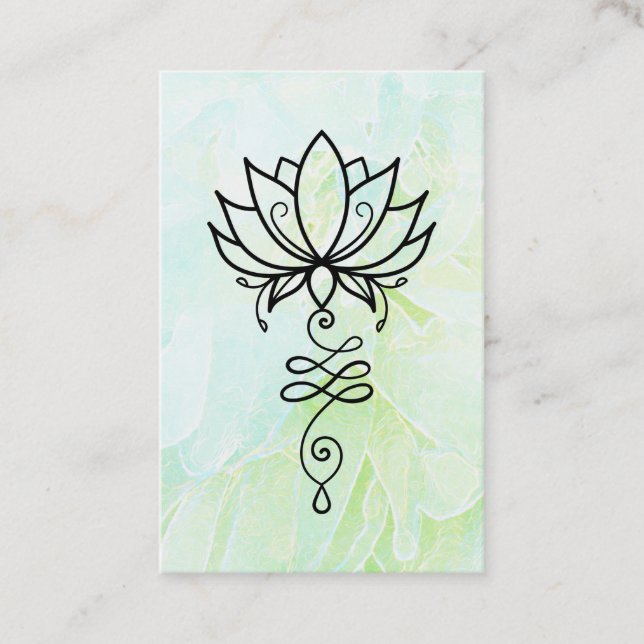 Cartão De Visita *~* Nirvana Floral - Geometria Sagrada Yoga Lotus (Frente)