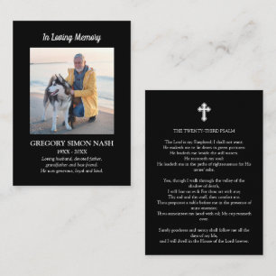 Cartão De Visita No Loving Memory Photo Funeral Prayer Card