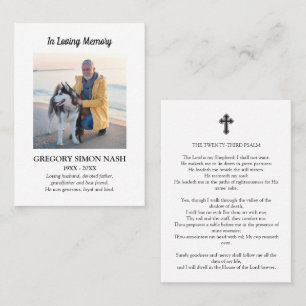 Cartão De Visita No Loving Memory Photo Funeral Prayer Card