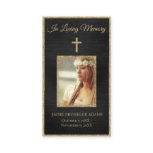 No Loving Memory Sympathy Funeral Prayer Card