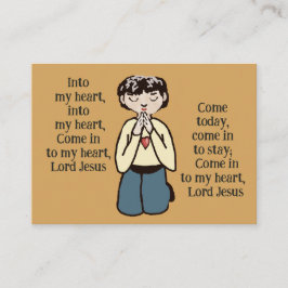 Cartão De Visita No meu coração Senhor Jesus