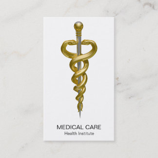 Cartão De Visita Noble Classy Medical Elegante Dourado Silver Ascle