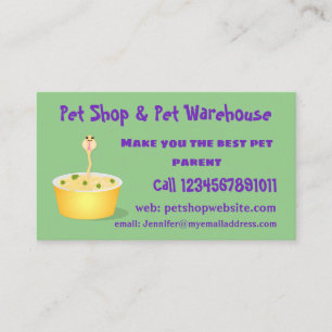 Cartão De Visita Nódulos bonitos cobra ilustram humor com ilustraçã