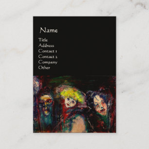 Cartão De Visita NOITE DE CARNIVAL EM Máscaras de Mascarada venezia