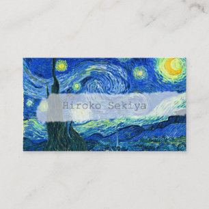 Cartão De Visita Noite estrelada de Van Gogh