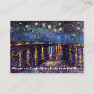 Cartão De Visita Noite estrelada sobre o Ródano por Van Gogh