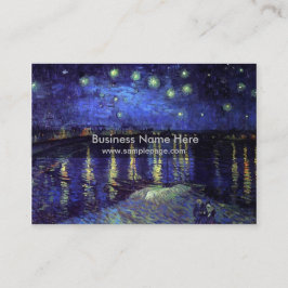 Cartão De Visita noite estrelada sobre o rone 1890, Van Gogh
