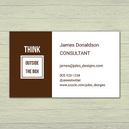 Cartão De Visita Noivo-castanho-castanho, consultor profissional