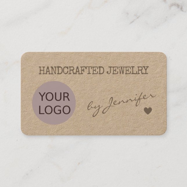 Cartão De Visita Nome artesanal Rústico de Papel Físico (Frente)