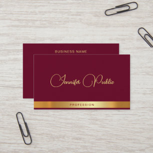 Cartão De Visita Nome Caligrafia Texto Dourado Luxo Premium Grosso