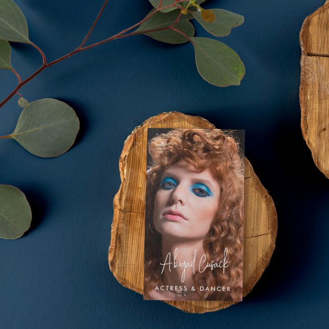 Cartão De Visita Nome da Caligrafia de Captura de Cabeça do Modelo  (Criador carregado)