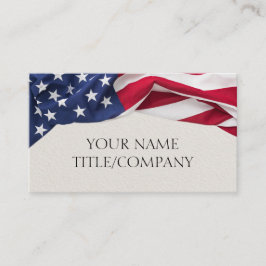 Cartão De Visita Nome da Empresa Bandeira Americana Textura de Pape