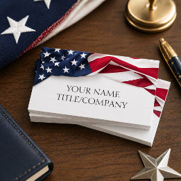 Cartão De Visita Nome da Empresa da Bandeira Americana 