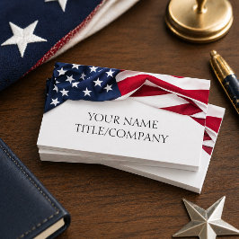 Cartão De Visita Nome da Empresa da Bandeira Americana 