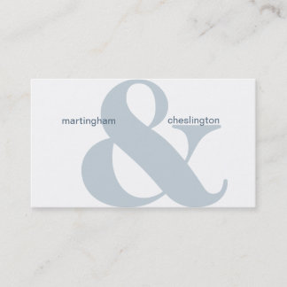 Cartão De Visita Nome da empresa dupla Ampersand azul