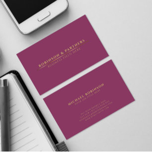 Cartão De Visita Nome da empresa minimalista   Linha Dourada   Rosa