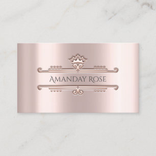 Cartão De Visita Nome da Marca Real Rosa de Frame da Coroa 3D
