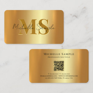 Cartão De Visita Nome de caligrafia personalizado Código QR Script