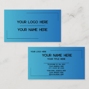 Cartão De Visita Nome de Logo Personalizado Minimalista Moderno Pro