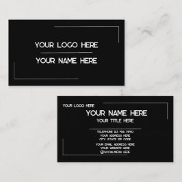 Cartão De Visita Nome de Logo Personalizado Minimalista Moderno Pro