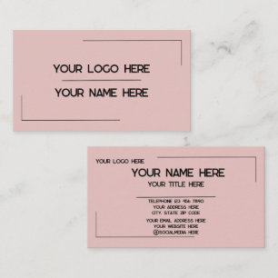 Cartão De Visita Nome de Logo Personalizado Minimalista Moderno Pro