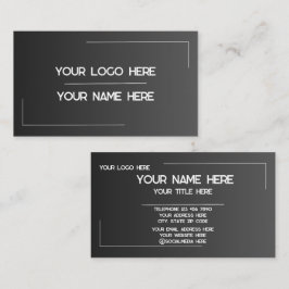 Cartão De Visita Nome de Logotipo Personalizado Minimalista Moderno