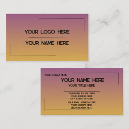 Cartão De Visita Nome de Logotipo Personalizado Minimalista Moderno