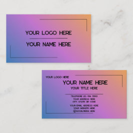 Cartão De Visita Nome de Logotipo Personalizado Minimalista Moderno