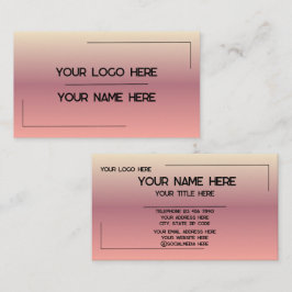 Cartão De Visita Nome de Logotipo Personalizado Minimalista Moderno