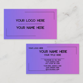 Cartão De Visita Nome de Logotipo Personalizado Minimalista Moderno