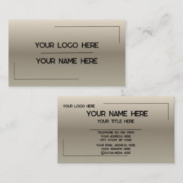 Cartão De Visita Nome de Logotipo Personalizado Minimalista Moderno