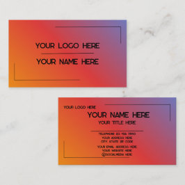 Cartão De Visita Nome de Logotipo Personalizado Minimalista Moderno