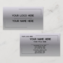 Cartão De Visita Nome de Logotipo Personalizado Minimalista Moderno