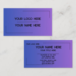 Cartão De Visita Nome de Logotipo Personalizado Minimalista Moderno