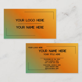 Cartão De Visita Nome de Logotipo Personalizado Minimalista Moderno