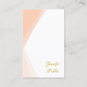 Cartão De Visita Nome de Script Dourado Manuscrito Modelo Professio