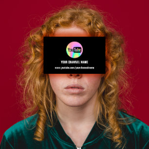 CARTÃO DE VISITA NOME DO CANAL VOCÊ LOGOTIPO DO TUBRO CÓDIGO QR HOL