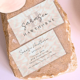 Cartão De Visita Nome do Script Inicial do Rosa Monograma Dourado d