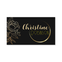 Nome e profissão personalizados preto e Dourado