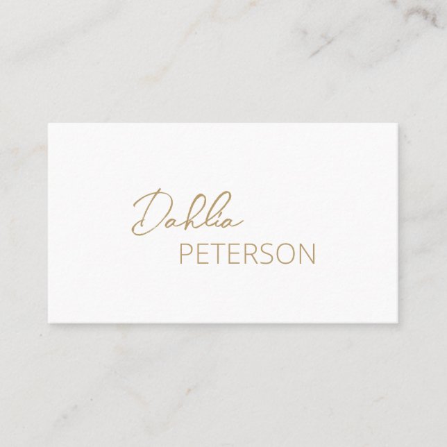 Cartão De Visita Nome Elegante Simples Moderno (Frente)