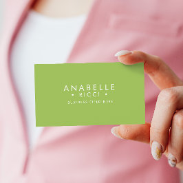 Cartão De Visita Nome Minimalista | Tipo de fonte Sans Serif | Verd