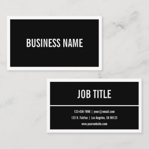Cartão De Visita Nome ou nome da empresa Borda Branca Negrito