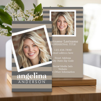 Cartão De Visita Nome personalizado e foto do padrão distribuído da