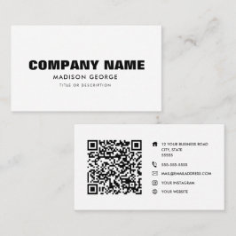 Cartão De Visita Nome personalizado mídia social minimalista modern