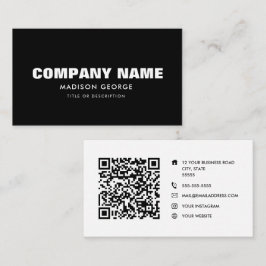 Cartão De Visita Nome personalizado mídia social minimalista modern