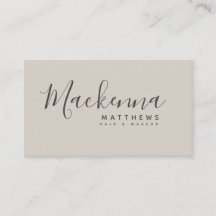 Nome Personalizado Moderno Elegante Beige Hair Sal